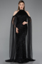 Long Black Beaded Evening Dress ABU6117