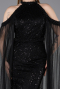 Long Black Beaded Evening Dress ABU6117