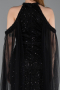 Long Black Beaded Evening Dress ABU6117