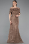Long Brown Dantelle Prom Gown ABU6119