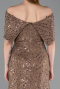 Long Brown Dantelle Prom Gown ABU6119