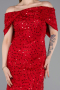 Long Red Dantelle Prom Gown ABU6119
