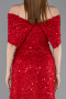 Long Red Dantelle Prom Gown ABU6119