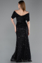 Long Black Dantelle Prom Gown ABU6119