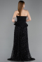 Long Black Scaly Evening Dress ABU6124