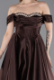 Brown Long Satin Evening Dress ABU5530