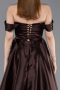 Brown Long Satin Evening Dress ABU5530