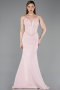 Powder Color Long Evening Dress ABU5568
