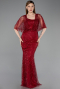Long Burgundy Beaded Evening Dress ABU5718