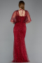 Long Burgundy Beaded Evening Dress ABU5718