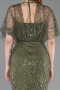 Olive Drab Long Beaded Evening Dress ABU5718
