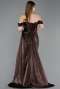 Brown Long Chiffon Evening Dress ABU5974