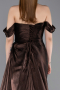 Brown Long Chiffon Evening Dress ABU5974