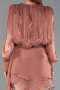 Mini Light Brown Chiffon Cocktail Dress ABK2617