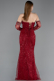 Burgundy Long Beaded Evening Dress ABU5922