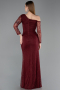 Burgundy Long Dantelle Evening Dress ABU5618