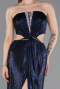 Long Navy Blue Prom Gown ABU6127