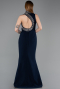 Long Navy Blue Mermaid Evening Gown ABU6128
