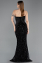 Long Black Scaly Evening Dress ABU5978