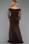 Long Brown Formal Plus Size Dress ABU6103