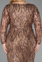Long Copper Scaly Formal Plus Size Dress ABU5937