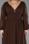 Brown Long Chiffon Oversized Evening Dress ABU1988