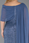 Indigo Long Beaded Plus Size Evening Dress ABU5819