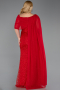 Red Long Beaded Plus Size Evening Dress ABU5819