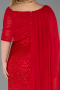 Red Long Beaded Plus Size Evening Dress ABU5819