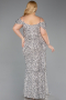 Beige Long Plus Size Evening Gown ABU5232