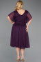 Midi Purple Plus Size Cocktail Dress ABK2622