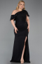 Long Black Plus Size Evening Dress ABU6121