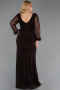 Brown Long Oversized Evening Dress ABU2976