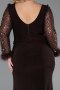 Brown Long Oversized Evening Dress ABU2976