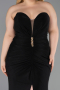 Long Black Plus Size Evening Gown ABU6097