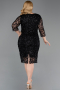 Black Midi Scaly Plus Size Cocktail Dress ABK2546