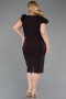 Midi Brown Plus Size Cocktail Dress ABK2618