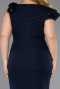 Midi Navy Blue Plus Size Cocktail Dress ABK2618
