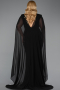 Long Black Plus Size Evening Dress ABU5955