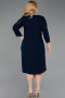 Midi Navy Blue Plus Size Cocktail Dress ABK2620