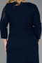 Midi Navy Blue Plus Size Cocktail Dress ABK2620