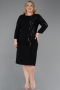 Midi Black Plus Size Cocktail Dress ABK2620