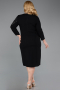 Midi Black Plus Size Cocktail Dress ABK2620