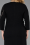Midi Black Plus Size Cocktail Dress ABK2620