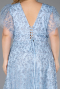 Light Blue Long Plus Size Engagement Dress ABU5872