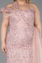 Long Powder Color Plus Size Evening Dress ABU5844