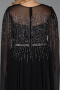 Long Black Chiffon Plus Size Evening Gown ABU6095
