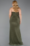 Long Olive Drab Plus Size Evening Gown ABU6097