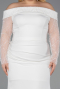 Long White Formal Plus Size Dress ABU6103