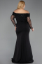 Long Black Formal Plus Size Dress ABU6103